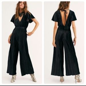 Free People X Mink Pink Lex Velvet Jumpsuit S